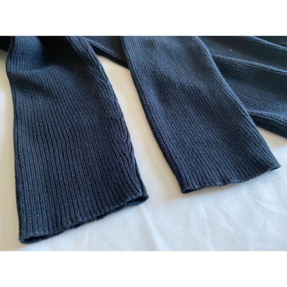 Old Navy Cardigan Sweater Black Large Ribbed V-Neck Buttoned Front - Picture 5 of 6
